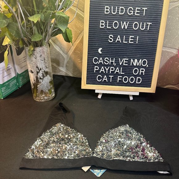Free People Sequin Bralette, Womens Size Medium, - Picture 1 of 5